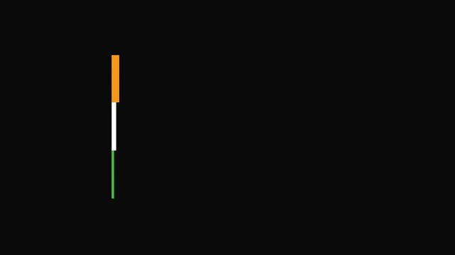 The Indian flag waving in the wind as a symbol of national pride in a video about India
