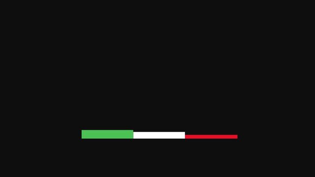 The Italian flag waving in the wind as a symbol of national pride in this patriotic video.