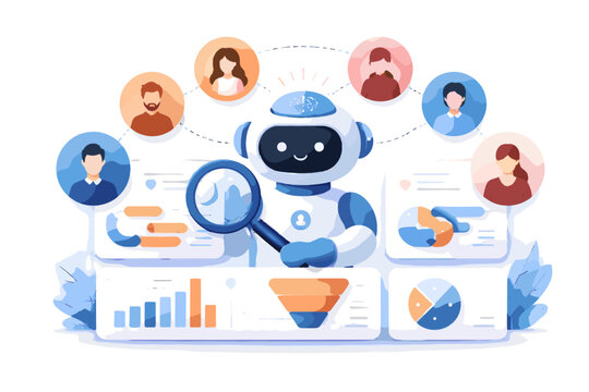 Minimalism simple ai vector flat design customer segmentation image icon analytics sticker style generation