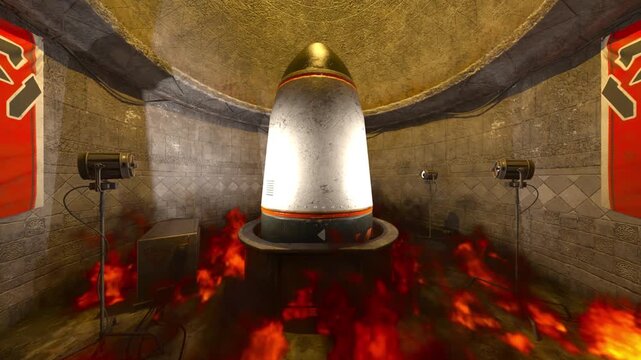 ミサイル発射基地　3DCGレンダリング