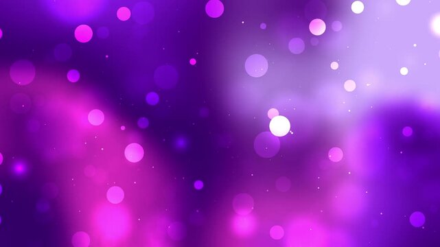 Blurred purple and pink background with bokeh lights.