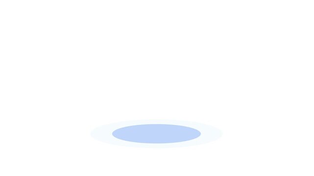 A blue circle with a lighter blue ring around it isolated on white background