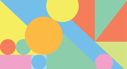 Colorful geometric abstract art featuring various shapes and hues © Zoro