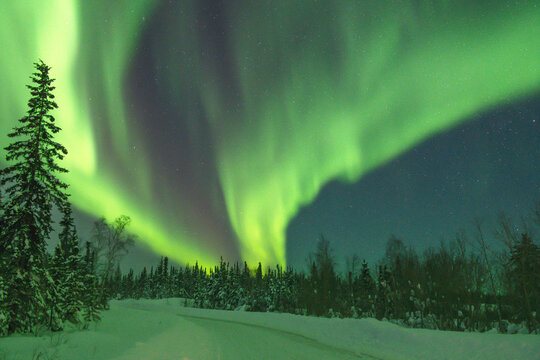 Aurora Borealis near Yellowknife, Canada