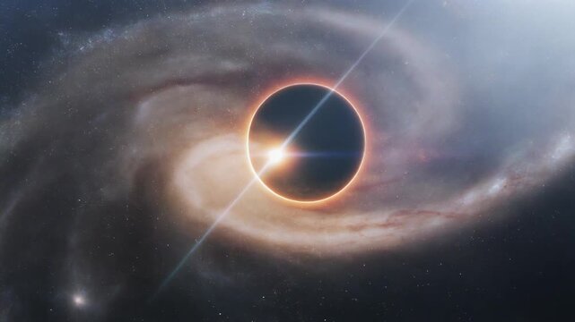 Supermassive Black Hole in Spiral Galaxy Generative AI