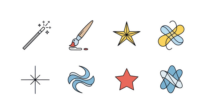 Collection of various geometric shapes icons.