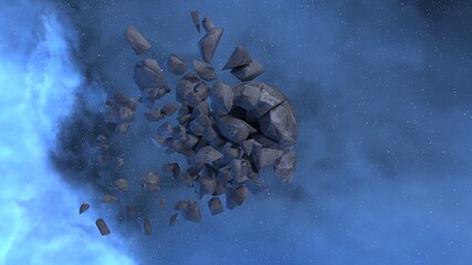 宇宙空間　3DCGレンダリング © tsuneomp