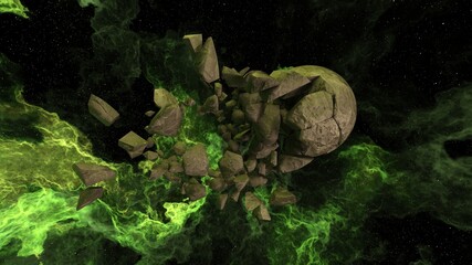 宇宙空間　3DCGレンダリング © tsuneomp