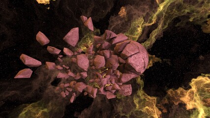 宇宙空間　3DCGレンダリング © tsuneomp