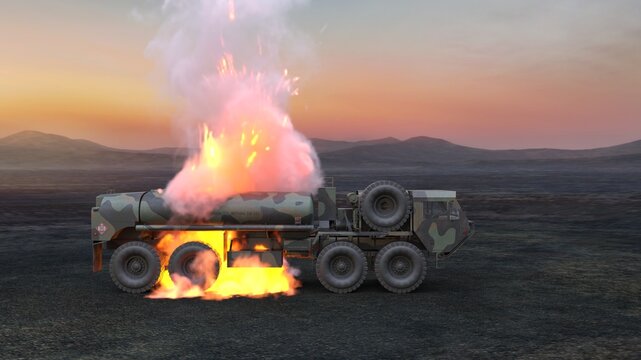 トレーラー　3DCGレンダリング