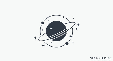 Black Planet with White Rings. © Parade