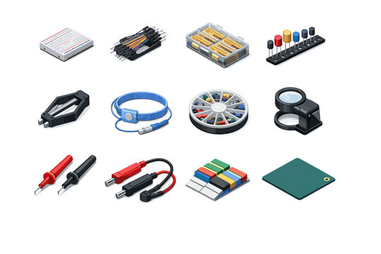 Image jumper lead generation tool icon vector esd square strap project magnifier