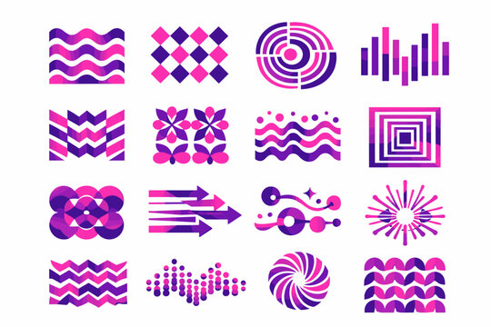 Artistic icon vector image shapes pacing beat cadence simple tempo rhythm generation