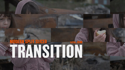 Modern Split Sliced Transition / Horizontal / Part 06