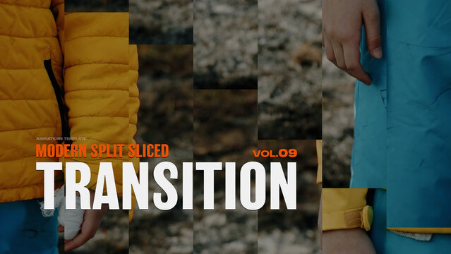 Modern Split Sliced Transition / Horizontal / Part 09