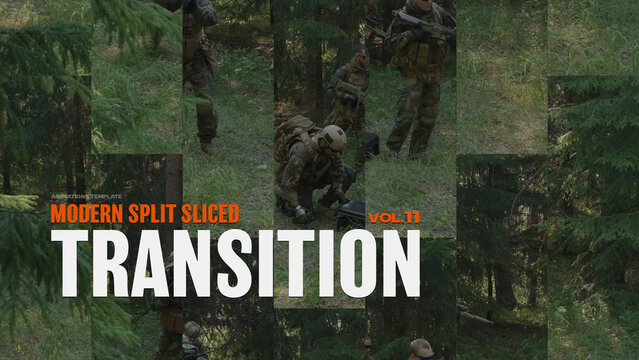 Modern Split Sliced Transition / Horizontal / Part 11