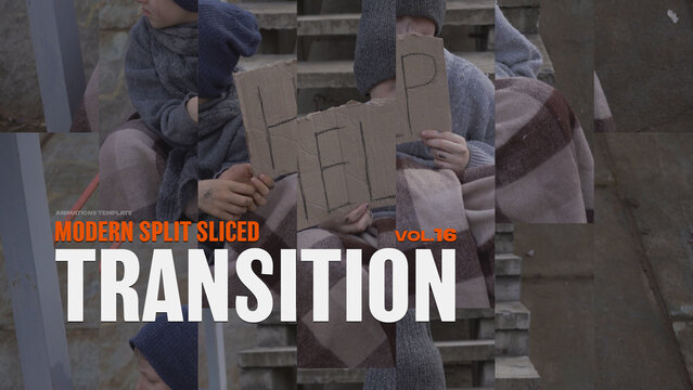 Modern Split Sliced Transition / Horizontal / Part 16