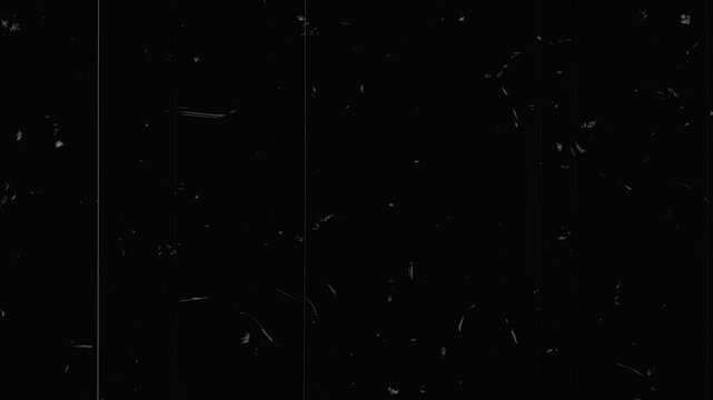4K Vintage Film Grain Overlay. Damaged 16mm 35mm Tape Texture with Dust, Noise and Dynamic Rolling Effect