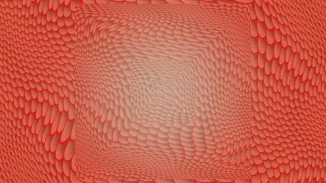 Red leather texture background closeup.