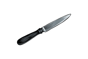 Fototapeta premium Hand-drawn Paring Knife Illustration
