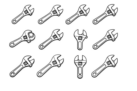 Generation form icon outline vector open adjustment knurled image workshop mechanical simple