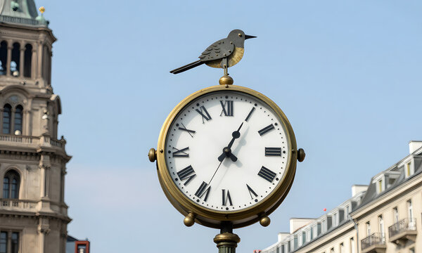Bird on Clock