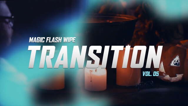 Magic Flash Wipe Transition / Horizontal / Part 05