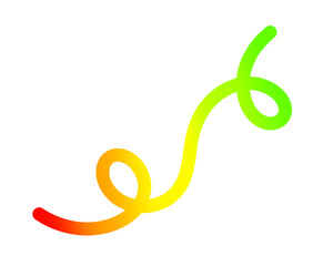 Obraz premium Raster illustration of colorful hand drawn gradient squiggle