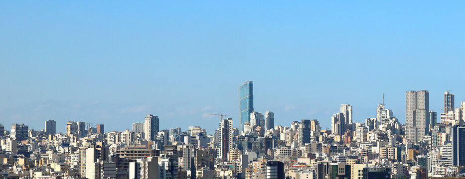 Panoramic View of the Beirut Skyline, Lebanon