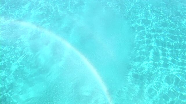 放水でできた虹