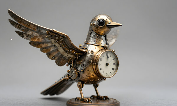 Steampunk Bird Clock