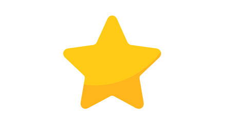 Obraz premium Radiant cartoon star radiating cheerful vibes on clean backdrop for designs