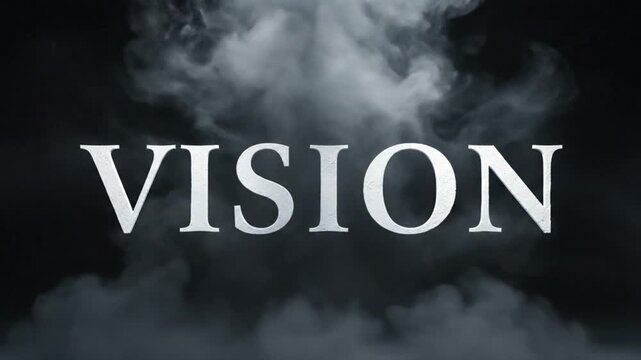 A dramatic video of a large cloud of smoke with a bold letter E on a dark background