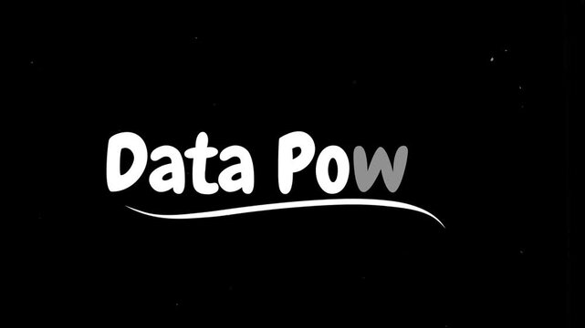 A video showcasing the Data Pow logo in a sleek and modern design