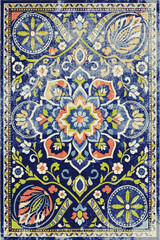 Obraz premium Persian Folk style traditional printed Carpet with trending colors and texture in high resolution 