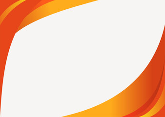 Obraz premium Dynamic orange and yellow gradient wave pattern on a white background.