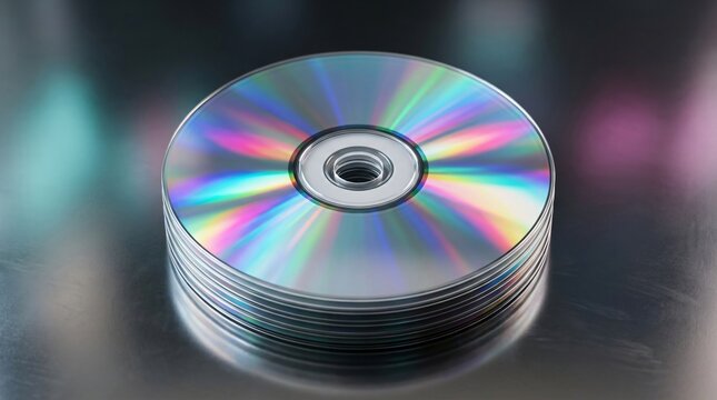 A Stack of Generic Silver CDs