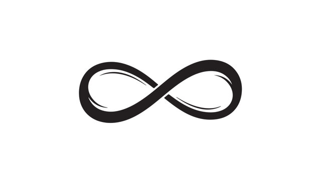 Infinity Symbol Endless Loop Black Minimal Icon