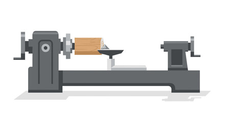 Fototapeta premium Woodworking Lathe for Turning and Shaping Cylindrical Objects