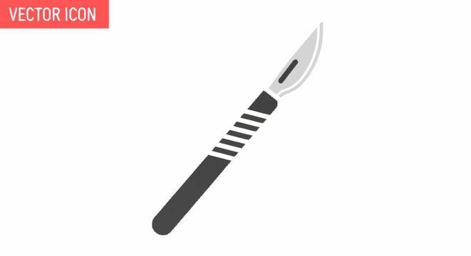 A black and white illustration of a utility knife.