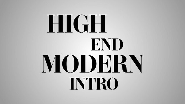 High End Modern Full Frame Title Opener