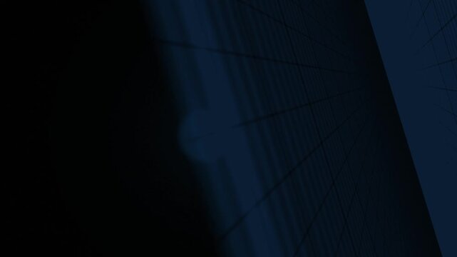 Abstract dark blue background with subtle linear patterns and shadows, creating a mysterious and deep texture.