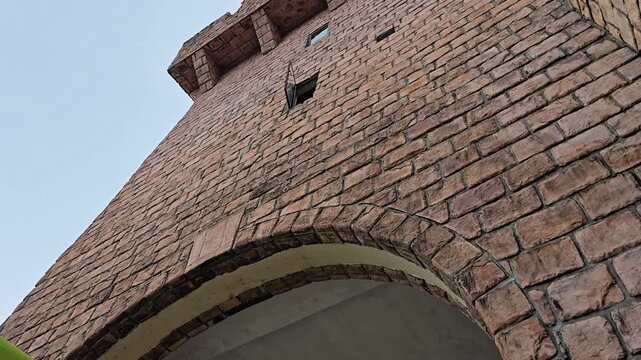 Looking Up at Castle Walls of Colmar Tropicale Resort in Genting Highlands Malaysia