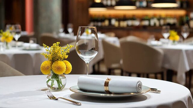 Elegant restaurant table setting