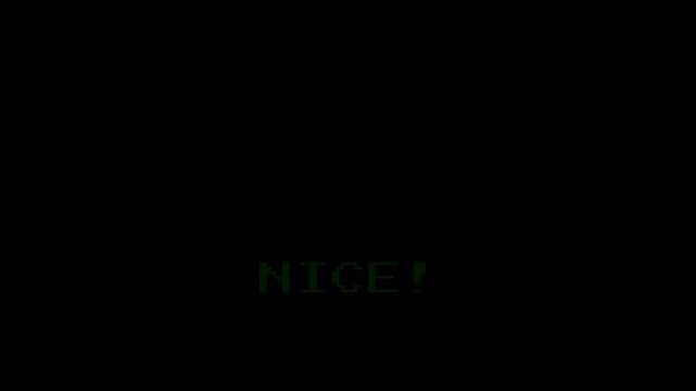 Retro 8-Bit Pixel NICE! Text with Glitch Effect Animation on Black Background for Arcade Games 4k video animation seamless loop