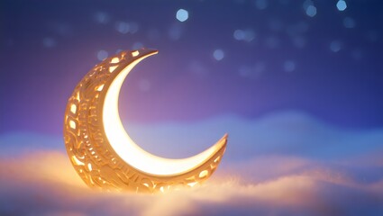 Naklejka premium Glowing Moon Night Sky Background