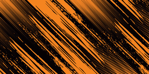 orange black brush Car sticker wrap pattern banner abstract sporty lines black orange color combination grunge brush modern pattern racing motorsport design.vector illustration. eps 10 © Samsul