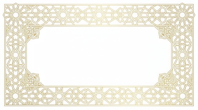 Gold Islamic Frame Border
