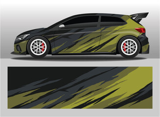Obraz premium Car decal livery design vector illustration, camouflage pattern racing style.