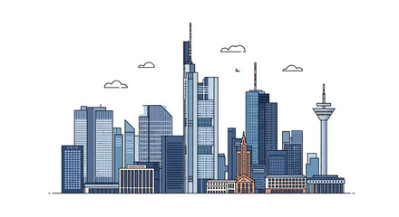 Fototapeta premium City skyline with tall buildings 15.